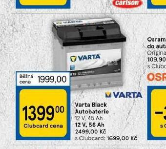 Tesco Autobaterie varta 45 ah nabídka