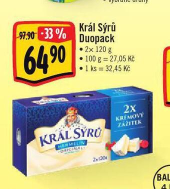 Jip Král sýrů duopack nabídka