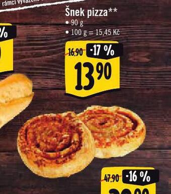 Jip Šnek pizza nabídka