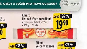 Jip Albert listové těsto rozválené nabídka