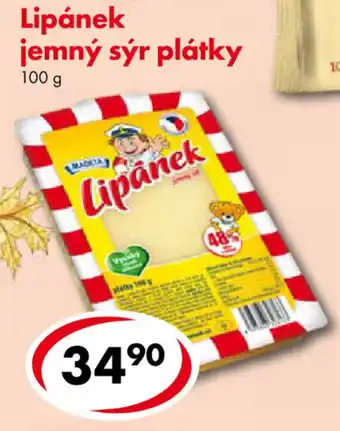 CBA Madeta Lipánek jemný sýr plátky 100 g nabídka