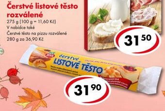 CBA Čerstvé listové tésto rozválené 275 g V nabídce také nabídka