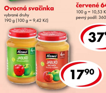 CBA Hamé ovocná svačinka vybrane druhy 190 g nabídka