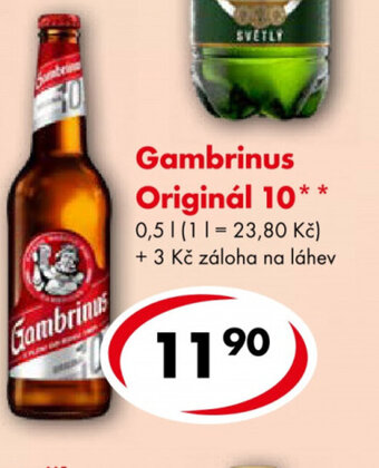CBA Gambrinus Originál 10 0,5 l nabídka