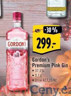 Albert Gordon's premium pink gin 37,5% 0,7 l nabídka