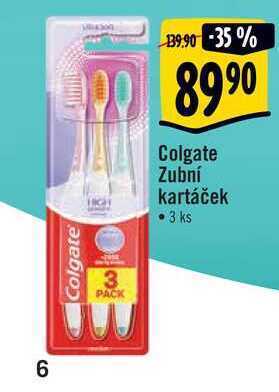 Albert Colgate zubní kartáček 3 ks nabídka