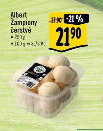 Albert Albert žampiony čerstvé • 250 g nabídka