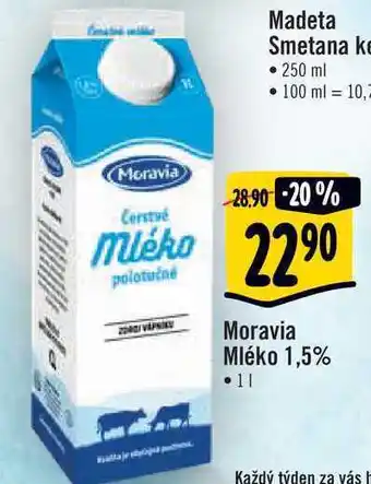 Albert Moravia mléko 1,5% 1 l nabídka