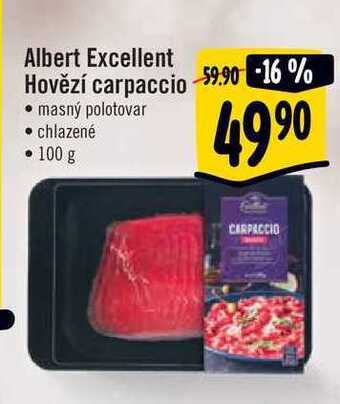 Albert Albert excellent hovězí carpaccio 100 g nabídka