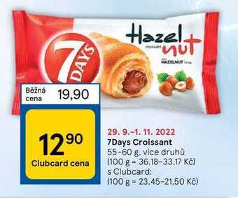 Tesco 7days croissant 55-60 g nabídka