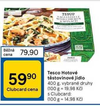 Tesco Tesco hotové těstovinové jídlo 400 g nabídka