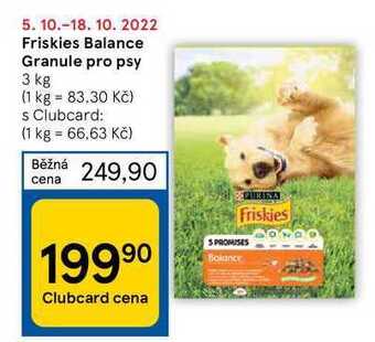 Tesco Friskies balance granule pro psy 3 kg nabídka