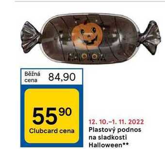 Tesco Plastový podnos na sladkosti halloween** nabídka