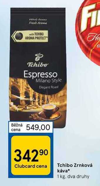 Tesco Tchibo zrnková káva* 1 kg nabídka
