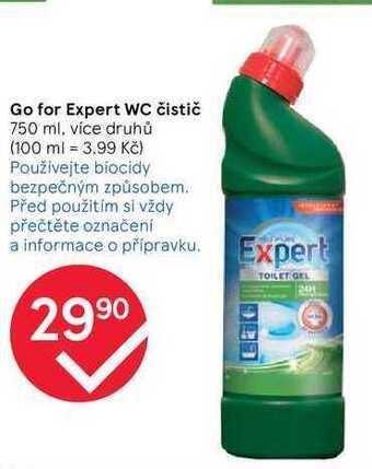 Tesco Go for expert wc čistič 750 ml nabídka