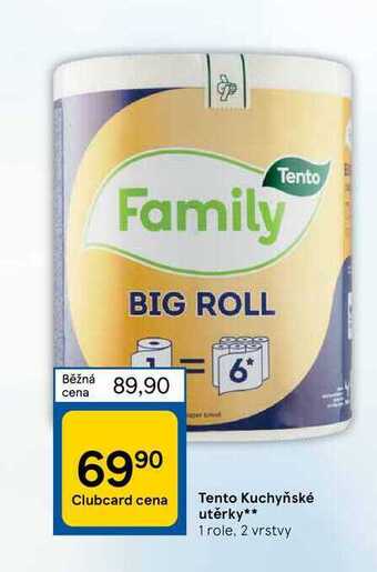 Tesco Tento kuchyňské utěrky** 1 role. 2 vrstvy nabídka