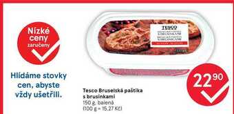 Tesco Tesco bruselská paštika s brusinkami 150 g nabídka