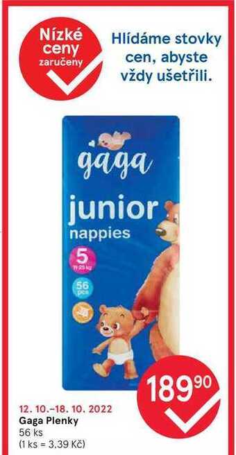 Tesco Gaga plenky 56 ks nabídka
