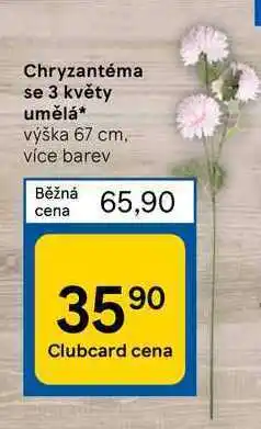 Tesco Chryzantéma se 3 květy umělá nabídka