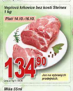 Lidl Vepřová krkovice bez kosti nabídka