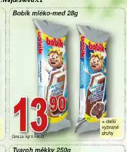 Lidl Bobík mléko-med nabídka