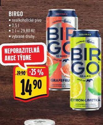 Albert Birgo nealkoholické pivo nabídka
