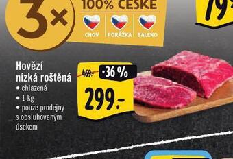 Albert Hovězí nízká roštěná nabídka