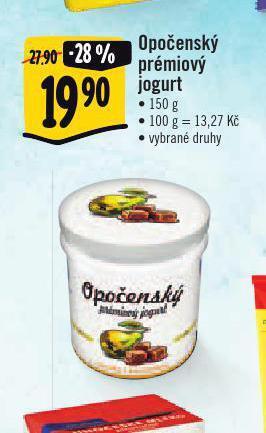 Albert Opočenský prémiový jogurt nabídka