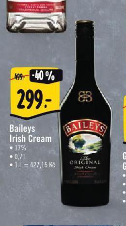 Albert Baileys irish cream nabídka