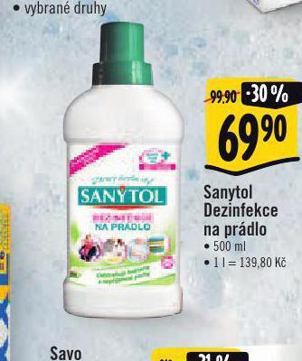 Albert Sanytol dezinfekce na prádlo nabídka