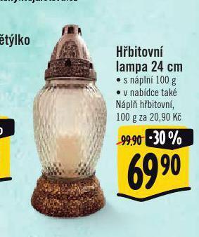 Albert Hřbitovní lampa nabídka