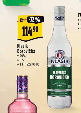 Albert Klasik borovička nabídka