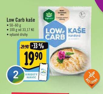 Albert Low carb kaše nabídka