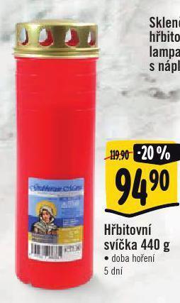 Albert Hřbitovní svíčka nabídka