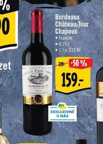 Jip Bordeaux chateau tour chapoux nabídka