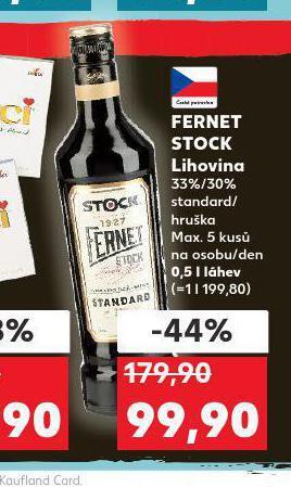 Kaufland Fernet stock nabídka