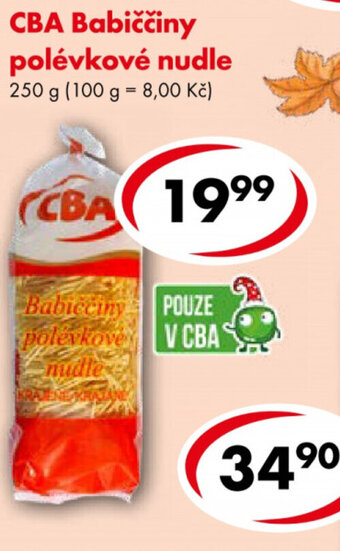 CBA CBA Babiččiny polévkové nudle 250 g nabídka