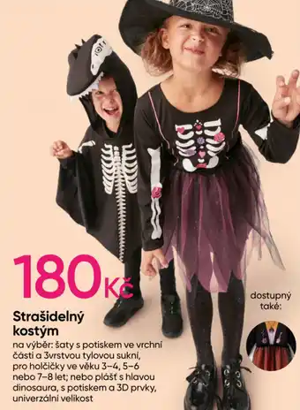 Strašidelný kostým na výběr: s potiskem ve vrchní časti a 3vrstvou tylovou sukní