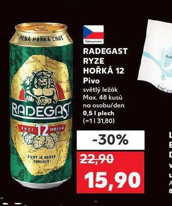 Kaufland Pivo radegast ryze hořká 12 nabídka