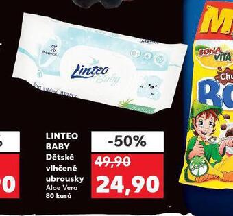 Kaufland Linteo baby dětské vlhčené ubrousky nabídka