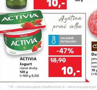 Kaufland Activia jogurt nabídka