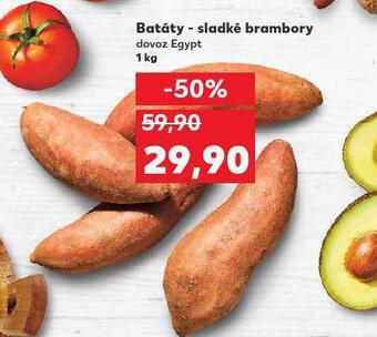 Kaufland Batáty sladké brambory nabídka