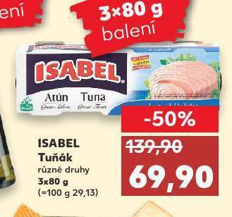 Kaufland Isabel tuňák nabídka