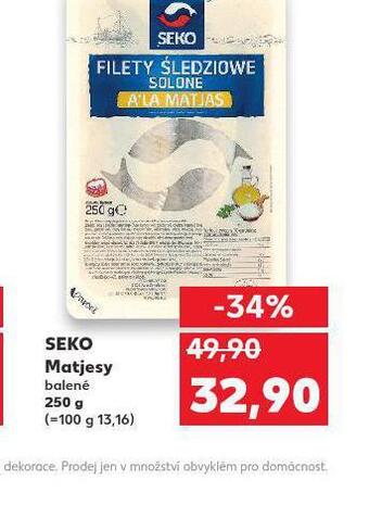 Kaufland Seko matjesy nabídka