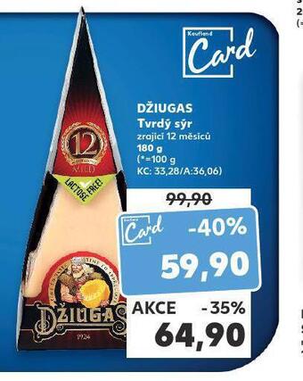 Kaufland Džiugas tvrdý sýr nabídka