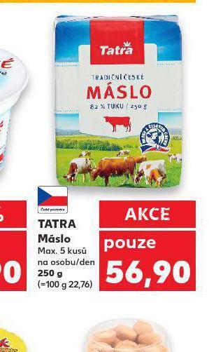 Kaufland Tatra máslo nabídka