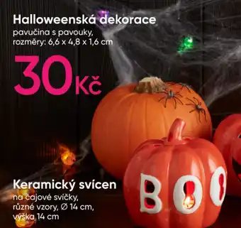 Halloweenská dekorace pavučina s pavouky rozměry: 6,6 x 4,8 x 1,6 cm