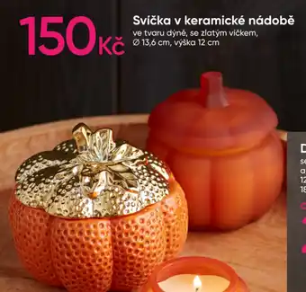 Pepco Svíčka v keramické nádobě ve tvaru dýně, se zlatým vičkem nabídka
