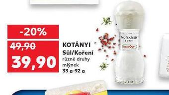 Kaufland Kotányi sůl / koření nabídka