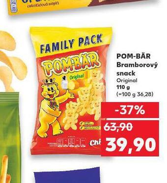 Kaufland Pom bär bramborový snack nabídka